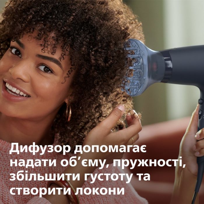 Фен Philips 3000 Series, 2100Вт, 3 режими, дифузор, іоніз-я, хол. обдув, синій