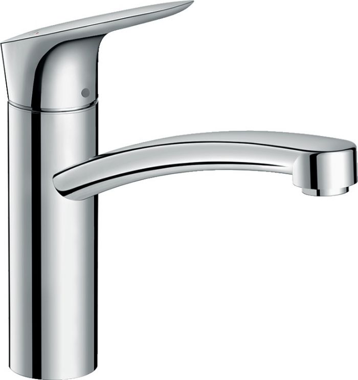 Змішувач Hansgrohe Logis для кухонної мийки/71832000/160мм, 1-струменевий/поворотний/важіль зверху/форма округла/хром