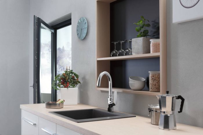 Кухонна мийка Hansgrohe S51 S510-F450/43312290/граніт/прямокутна/560х510х190/на стільницю/сірий камінь