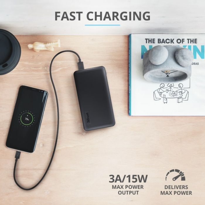 Портативний зарядний пристрій Trust Primo 5000 mAh Black