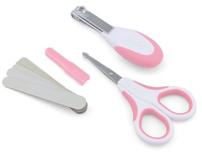 Набір по догляду за дитиною Nuvita 0м+ Рожевий Безпечні ножиці з акс. NV1138COOLPINK