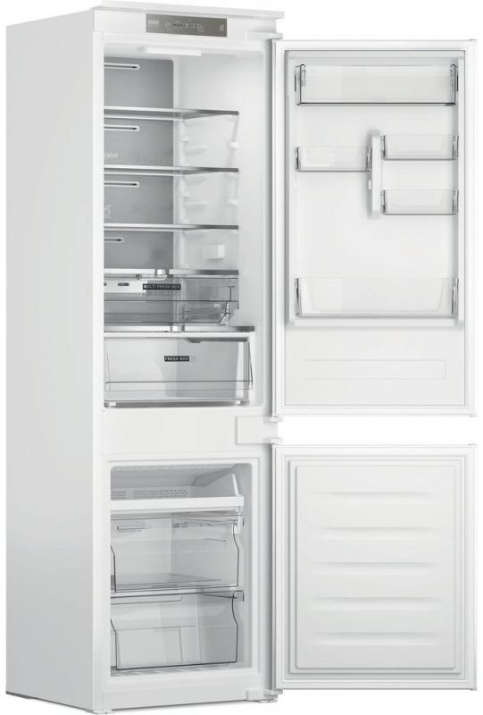 Вбуд. холодильник з мороз. камерою Whirlpool WHC18T341, 177х54.5х54см, 2 дв., Х- 182л, М- 68л, A+, NF, Білий