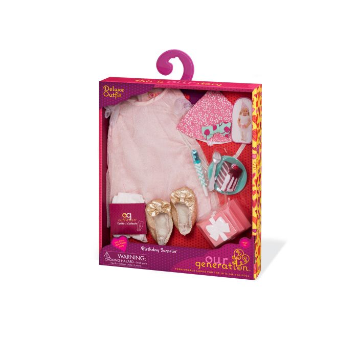 Набір одягу для ляльок Our Generation Deluxe для День народження з аксесуарами BD30229Z