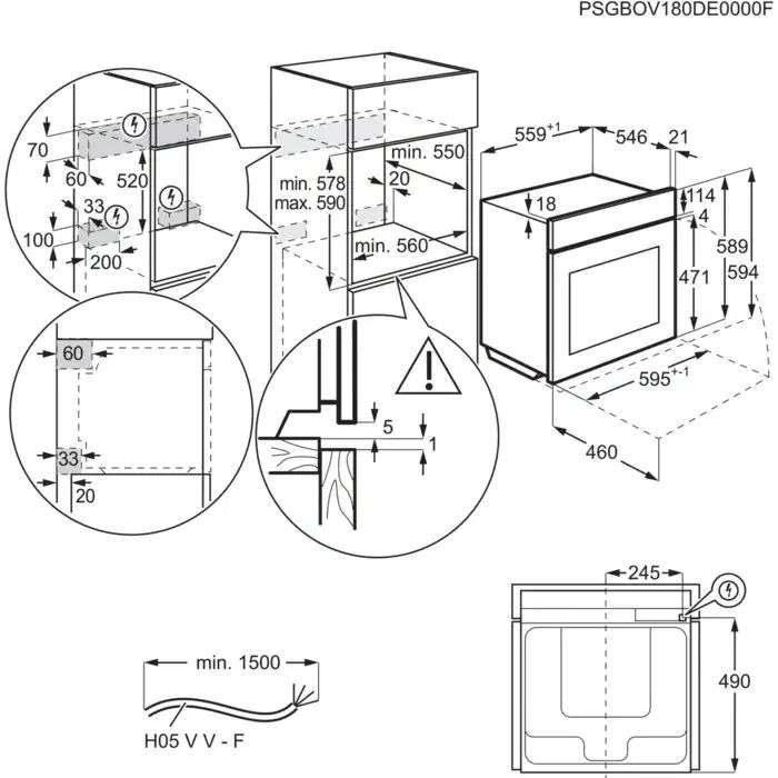 Духова шафа електрична Electrolux OKD5C70X