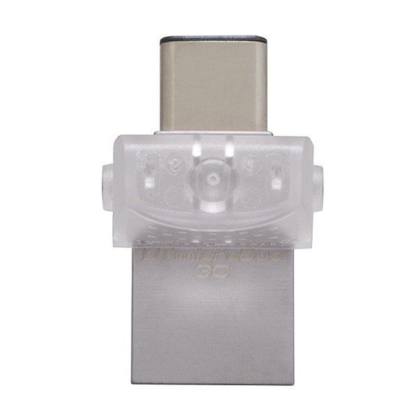 Накопичувач Kingston  128GB USB 3.1+Type-C DT Micro Metal Silver