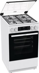 Плита Gorenje GK5C41WH/комбінована/електророзпал/емальовані решітки/ програматор IconLed/газ-контроль/50х60/білий