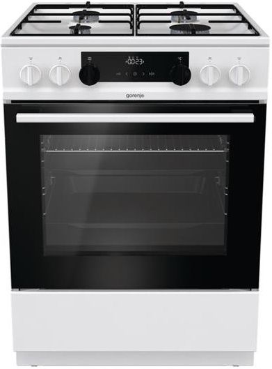 Плита Gorenje K634W/комбі/60х60/електроний програматор IconLed/дух-71л/ електророзпал/гриль/емальована.реш./білий