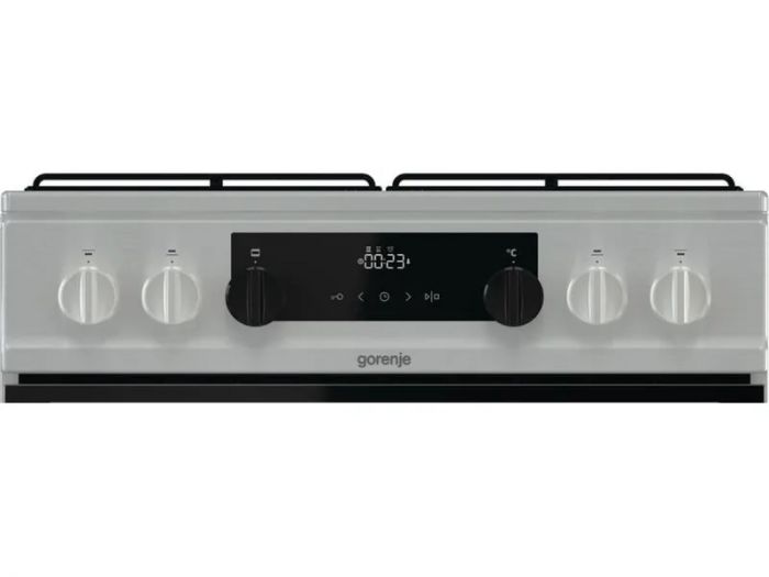 Плита Gorenje KS635X/комбі/60х60/електрон.таймер з диспл./дух-71л/ електророзпал/гриль/емальована реш./нержав