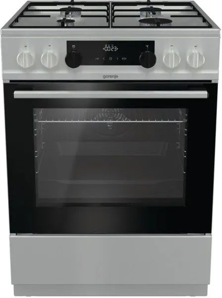 Плита Gorenje KS635X/комбі/60х60/електрон.таймер з диспл./дух-71л/ електророзпал/гриль/емальована реш./нержав