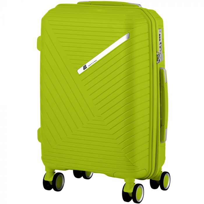 Набір пластикових валіз 2E, SIGMA,(L+M+S), 4 колеса, зелене яблуко