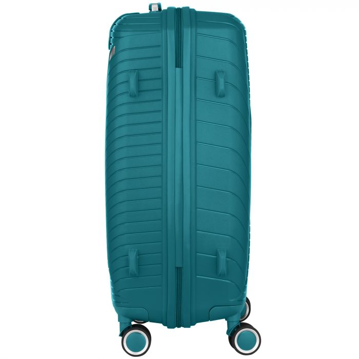 Набір пластикових валіз 2E, SIGMA,(L+M+S), 4 колеса, аквамарин