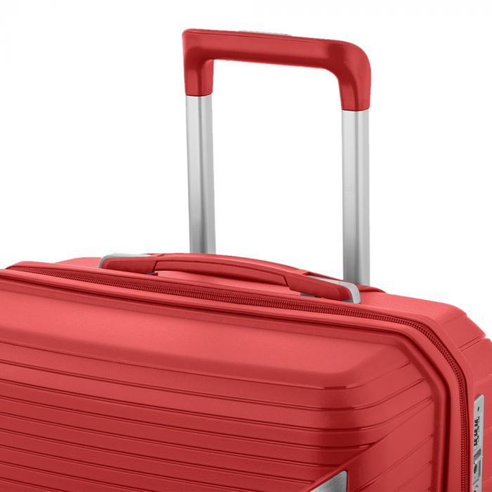 Набір пластикових валіз 2E, SIGMA,(L+M+S), 4 колеса, червоний