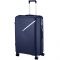 Валіза пластикова, 2E, SIGMA, велика, 4 колеса, темно-синя