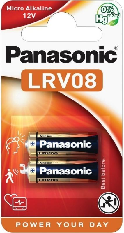 Батарейка Panasonic лужна LRV08(A23, MN21, V23) блістер, 2 шт.