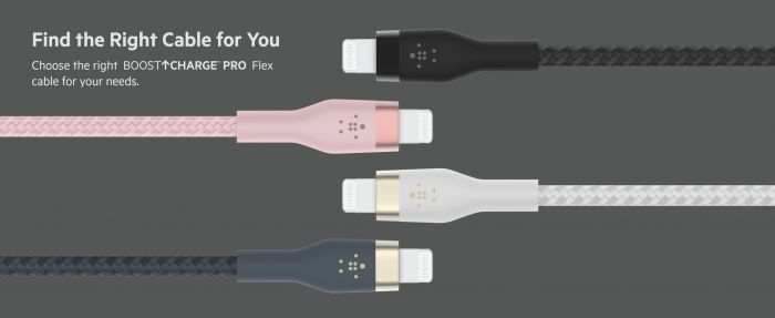 Кабель Belkin USB-A - Lightning плетений, силіконовий, з ремінцем на магніті, 1м, Black