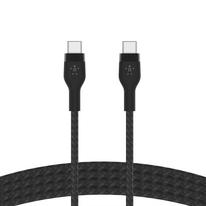 Кабель Belkin USB-С - USB-C плетений, силіконовий, з ремінцем на магніті, 1м, чорний