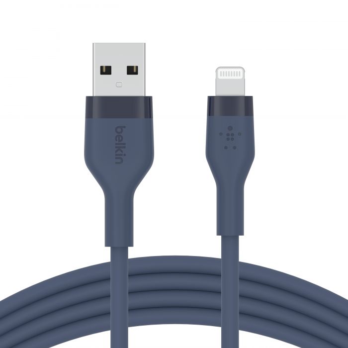 Кабель Belkin USB-A - Lightning силіконовий, з кліпсою, 1м, синій