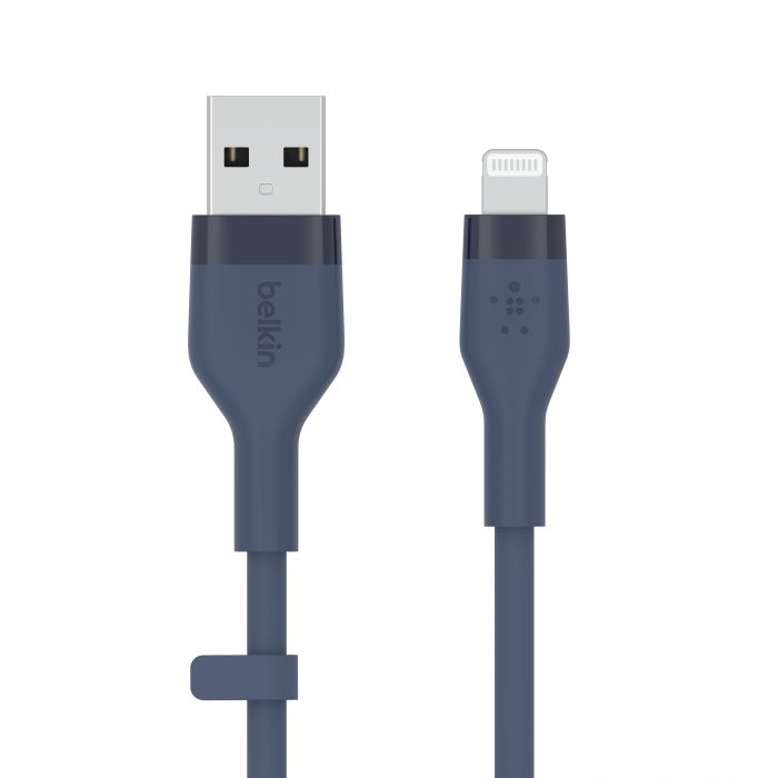 Кабель Belkin USB-A - Lightning силіконовий, з кліпсою, 1м, синій