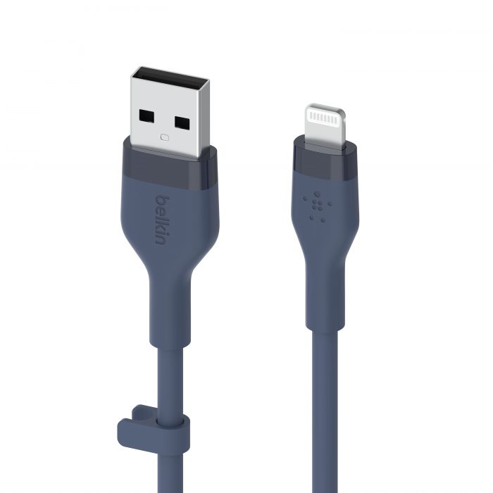 Кабель Belkin USB-A - Lightning силіконовий, з кліпсою, 1м, синій