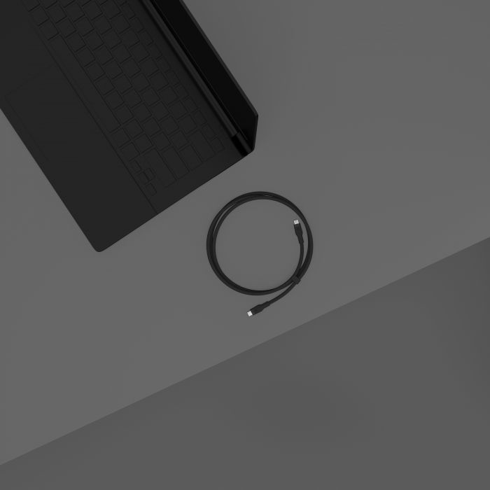 Кабель Belkin USB-С - USB-C силіконовий, з кліпсою, 1м, чорний