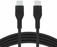Кабель Belkin USB-С - USB-C силіконовий, з кліпсою, 1м, чорний