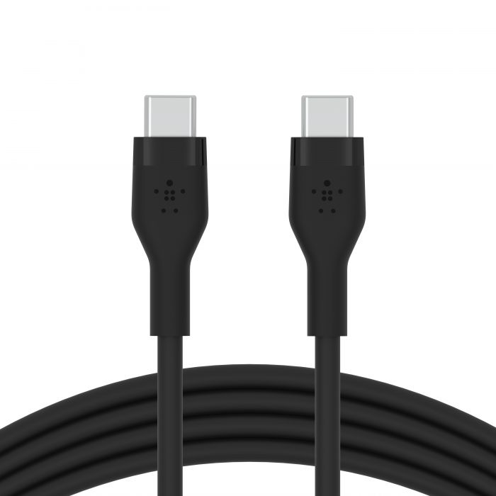 Кабель Belkin USB-С - USB-C силіконовий, з кліпсою, 2м, чорний