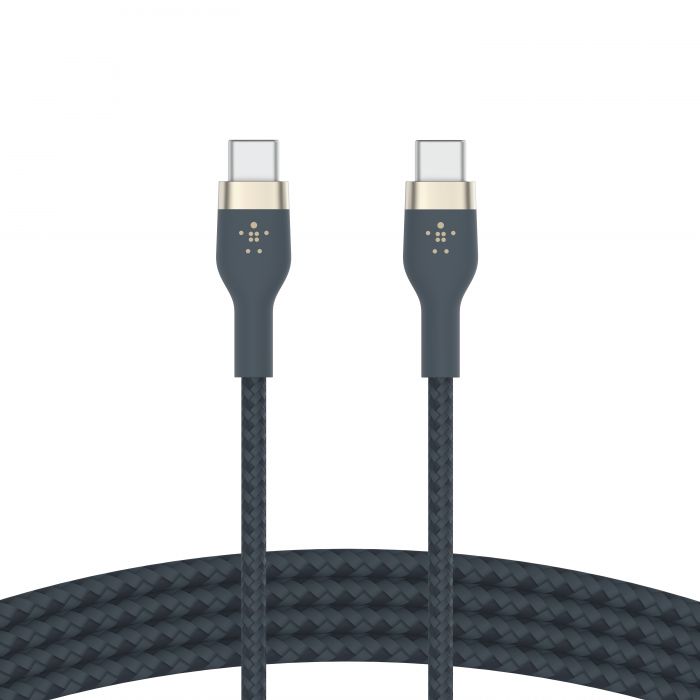 Кабель Belkin USB-С - USB-C плетений, силіконовий, з ремінцем на магніті, 1м, синій