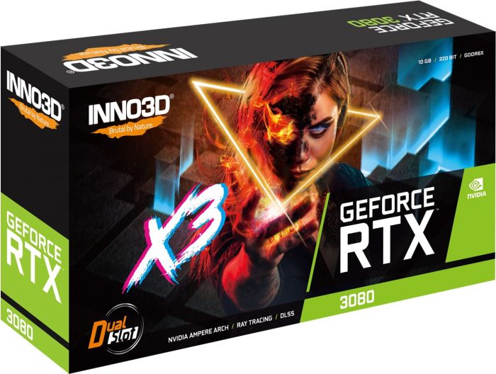 Відеокарта INNO3D GeForce RTX3080 10Gb GDDR6X X3 LHR