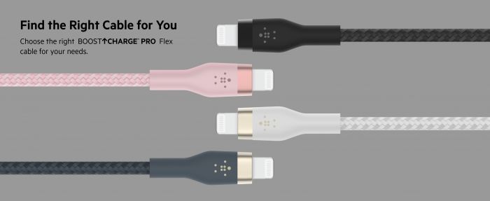 Кабель Belkin USB-A - Lightning плетений, силіконовий, з ремінцем на магніті, 1м, білий