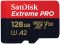 Карта пам'яті SanDisk microSD  128GB C10 UHS-I U3 R200/W90MB/s Extreme Pro V30 + SD