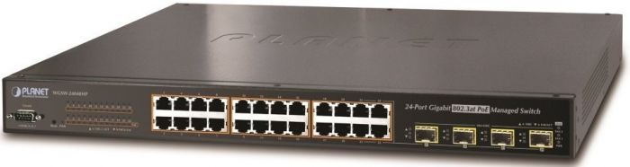 Комутатор Planet 24xRJ45 Gigabit, 4xSFP, POE+ Switch, 440W, Managed