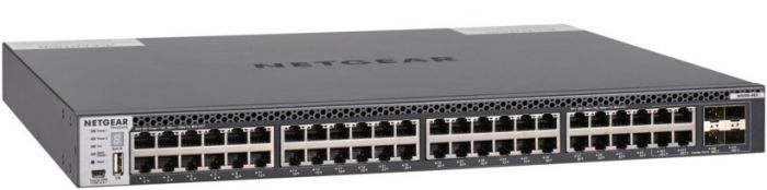 Комутатор NETGEAR M4300-48X (XSM4348CS) 44xSFP+, 4x10GE combo, керований L3 з можливістю стекування