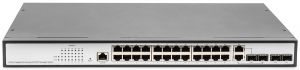 Комутатор DIGITUS 24 port + 2 combo and 2 SFP uplink, Gigabit L2 Switch, Managed