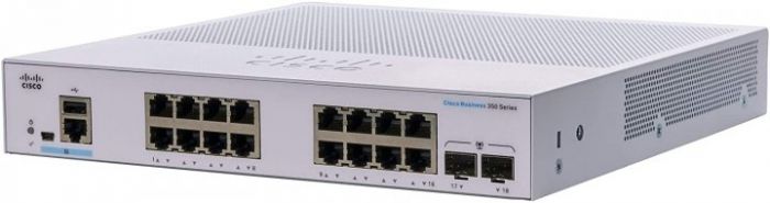 Комутатор Cisco CBS350 Managed 16-port GE, 2x1G SFP