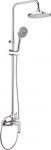 Душова система Deante Corio зі змішувачем для душу, душ - 5 функц., кріпл. - на стійці, хром