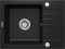 Мийка кухонна Deante Zorba, граніт, прямокутник, з крилом, 580х440х164мм, чаша - 1, накладна, чорний