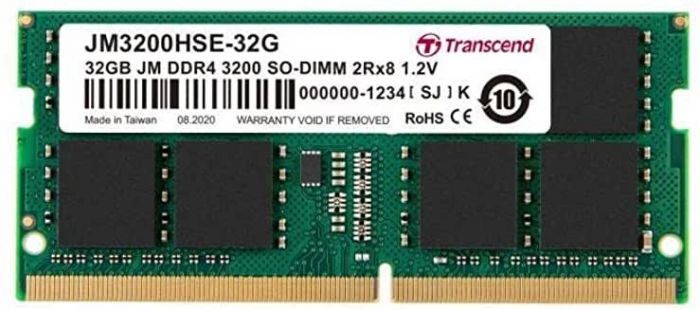 Пам'ять ноутбука Transcend DDR4 32GB 3200