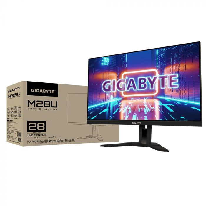 Монітор LCD GIGABYTE 28" M28U, 2xHDMI, DP, USB-C, 3xUSB, MM, IPS, 3840x2160, 144Hz, 1ms, 94%DCI-P3, FreeSync, HDR400