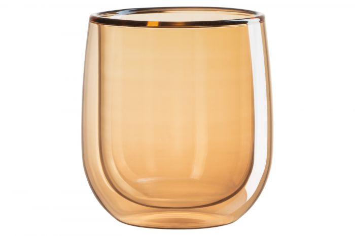 Набір чашок Ardesto Golden Moon з подвійними стінками , 250 мл, H 9,5 см, 2 од., боросилікатне скло