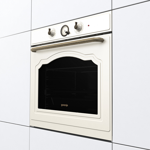 Духовка Gorenje BOS67372CLI/ 77 л/ A+/аналоговий дисплей/таймер/ гриль/ приготування без жиру/ шампань