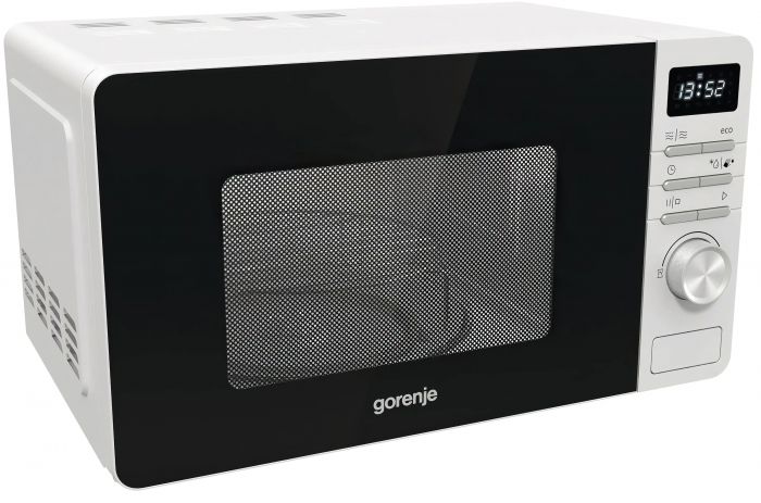 Мікрохвильова пічка Gorenje MO20A3W / 20 л/800 Вт./електронне упр./дисплей/ приготування на декількох рівнях/11 програм/білий