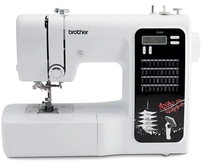 Швейна машина Brother 45E FS , компьют.,43 Вт, 40 швейних операцій, дисплей, петля автомат, біло/чорний