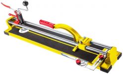 Плиткоріз TOPEX, зі свердлом для плитки, з лінійкою та кутоміром, алюмінієвий, амортизуюча робоча поверхня, робоча частина 650х180 мм