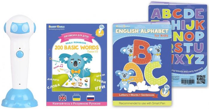 Стартовий набір Smart Koala + Smart Koala English (1 сезон) + Книга інтерактивна "Англійський алфавіт"