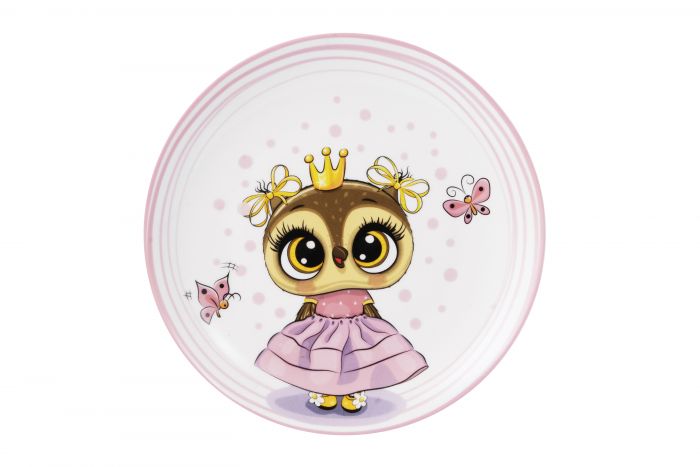 Набір дитячого посуду Ardesto Princess owl 3 пр., порцеляна