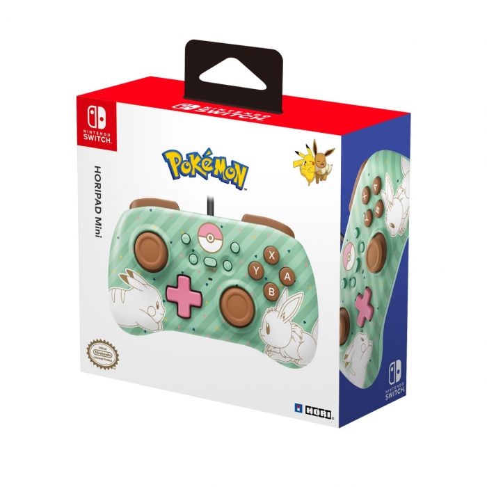 Геймпад провідний Horipad Mini (Pikachu & Eevee) для Nintendo Switch, Green