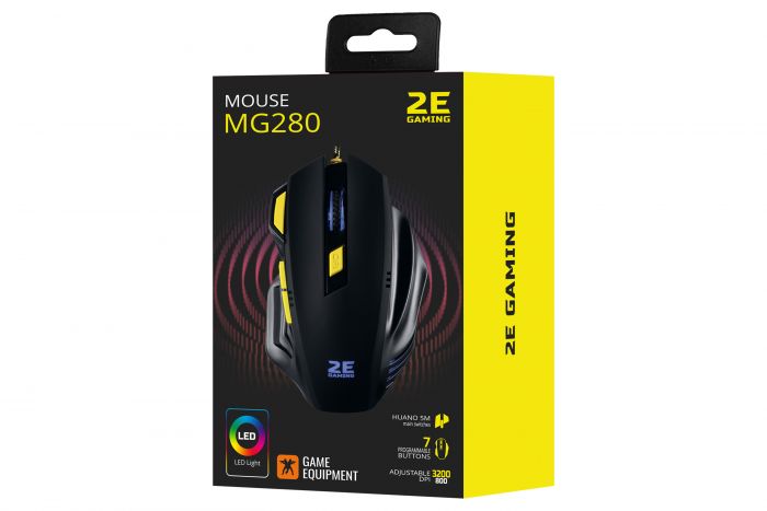 Миша 2E GAMING MG280 LED USB Black