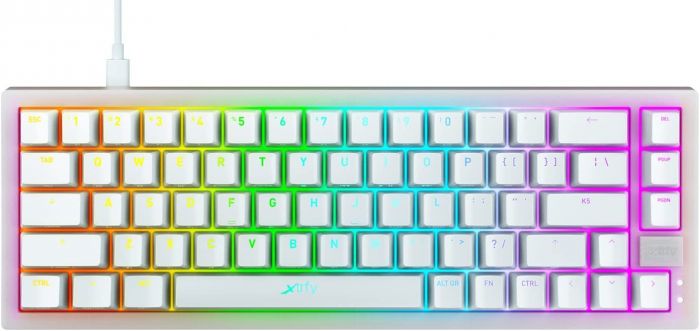 Клавіатура Xtrfy K5 68 keys Kailh Red Hot-swap RGB White