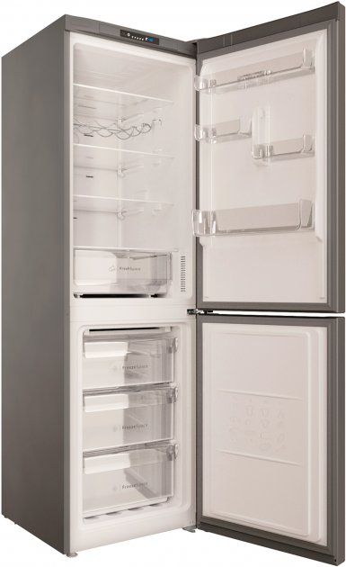 Холодильник Indesit з нижн. мороз., 191x60х68, холод.відд.-231л, мороз.відд.-104л, 2дв., А+, NF, інв., нерж