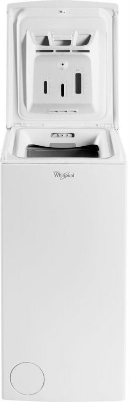 Пральна машина Whirlpool вертикальна, 6кг, 1200, A+++, 60см, дисплей, інвертор, білий